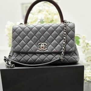 Chanel Quilted Gray Shoulder Bag